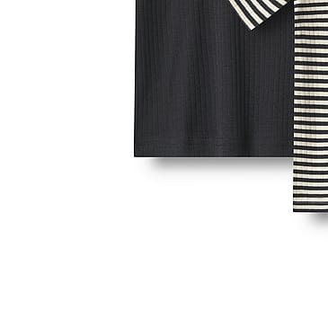 WHEAT Rib T-Shirt Short Sleeve Fabian 2-pak Navy Str 128/8 år