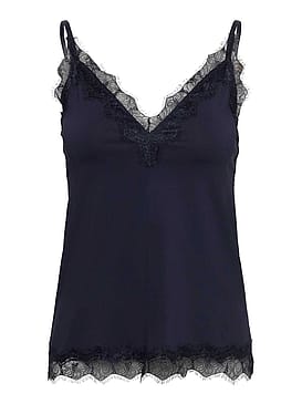 Rosemunde Bridget SL Lace Strap Top Navy S