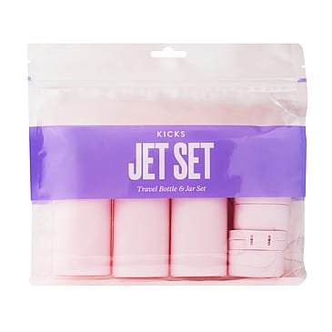 KICKS Beauty Travel Bottle & Jar Set 6-P