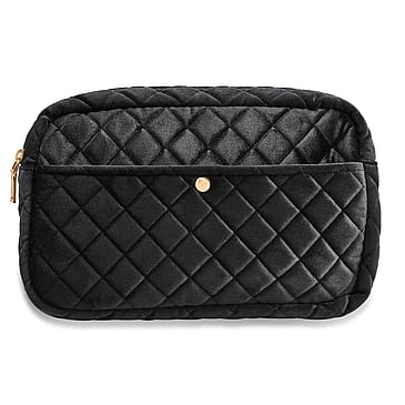 Fan Palm Beauty Bag Black Velvet L