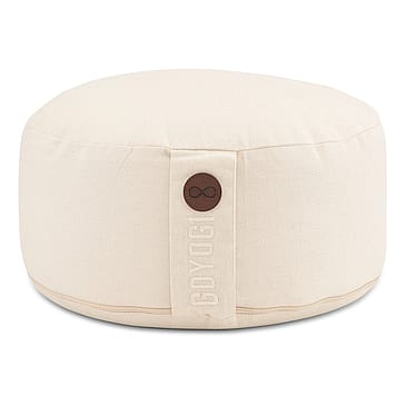 GOYOGI Calm Organic Cotton Round Meditation Cushion Natural