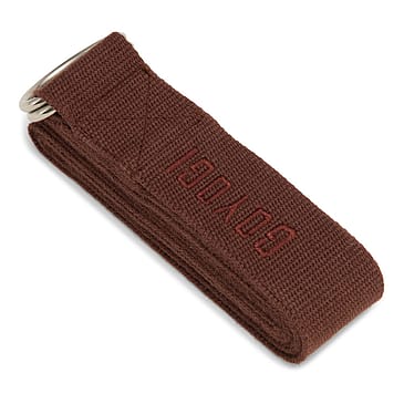 GOYOGI Organic Cotton Yoga Strap Dark Brown