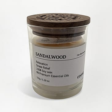 COOHÉ I'M OK Soy Wax Aroma Candle Sandalwood Sandalwood