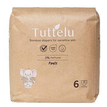 Tuttelu Bambusbukseble str. 6, 22 stk (16-26 kg)