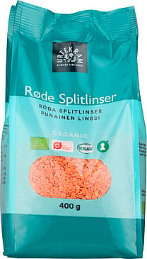 Urtekram Røde splitlinser Ø 400 g