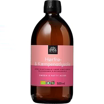 Urtekram Hørfrø- & kæmpenatlysolie Ø 500 ml