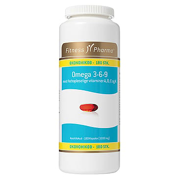 Fitness Pharma Omega 3-6-9 med vitamin 180 kaps