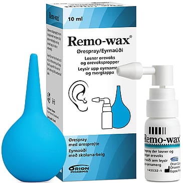 Remo-wax Ørespray m. øresprøjte 10 ml