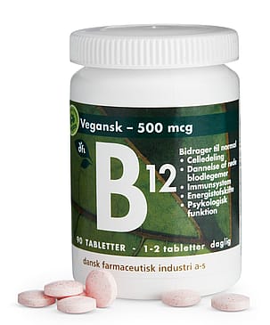 Dansk Farmaceutisk Industri B12 Vitamin 500 mcg 90 tabl.
