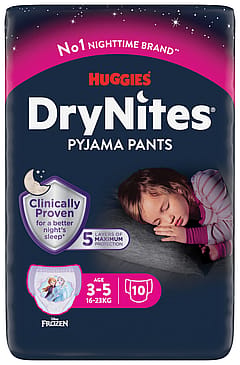 DryNites Natunderbukser Pige 3-5 år 10 stk.