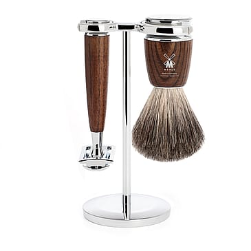 Mühle Shaving Barbersæt med DE-Skraber, holder, kost ASK