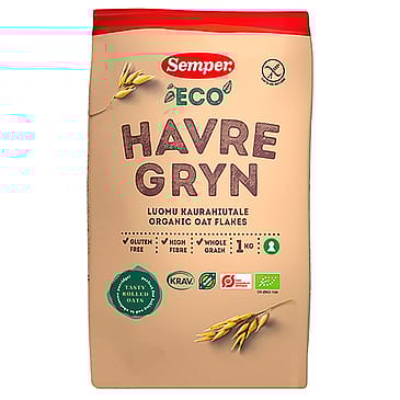 Semper Havregryn glutenfri Ø 1 kg