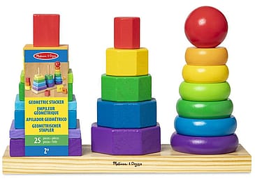 Melissa and Doug Wooden Stacker Geometric Sæt
