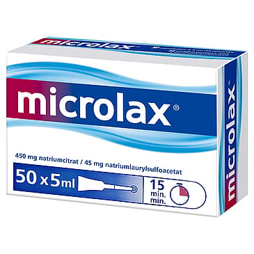 Microlax Rektalvæske Enkeltdosisbeholder 50x5 ml