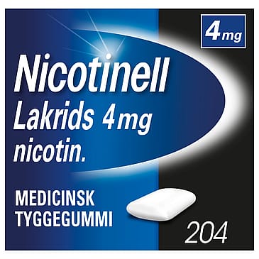 Nicotinell Lakrids Tyggegummi 4 mg 204 stk