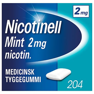 Nicotinell Mint Tyggegummi 2 mg 204 stk