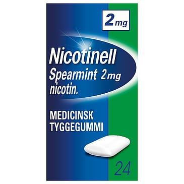 Nicotinell Spearmint Tyggegummi 2 mg 24 stk