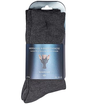 BAMBUSA Merinould Bambusviskose Loose-fit Grå 37-46