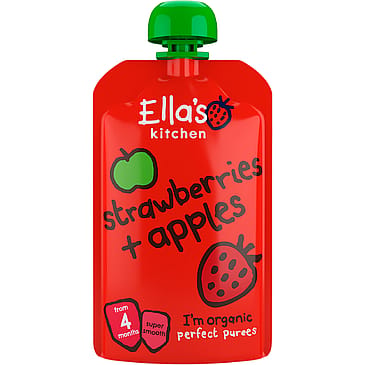 Ella's Kitchen Babymos jordbær & æble (4 mdr) Ø 120 g