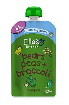 Ella's Kitchen Babymos broccoli, pære  & ærter (6 mdr) Ø