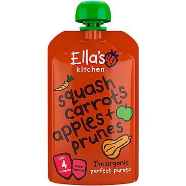 Ella's Kitchen Babymos butternut, gulerod, æble & sveske 4 mdr Ø 120 g