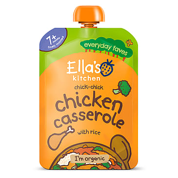 Ella's Kitchen Babymos kyllingekasserolle med ris (7 mdr) Ø 130 g