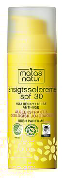 Matas Natur Ansigtssolcreme SPF 30 50 ml