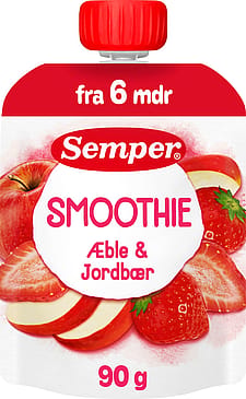 Semper Smoothie Æble & Jordbær 90 g