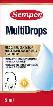 Semper MultiDrops med probiotika og D-vitamin 5 ml
