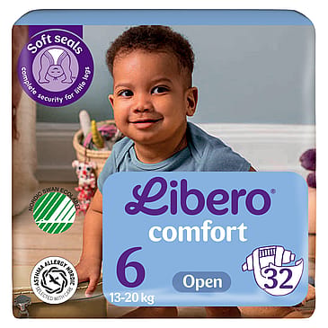 Libero Comfort Åbne Bleer Str. 6, 13-20 kg - 32 stk