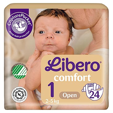 Libero Comfort Ble Str. 1 - 2-5 kg (24 stk)