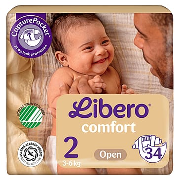 Libero Comfort Ble Str. 2 3-6 kg (34 stk)