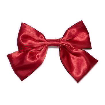 KICKS Beauty Hair Clip with Bow Red Satin