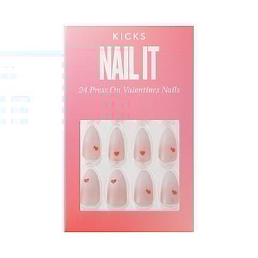 KICKS Beauty Press On Nails Valentines Hearts