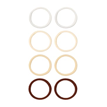 KICKS Beauty Soft Rolled Ties 8-pack Beige