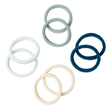KICKS Beauty Soft Rolled Ties 8-pack Navy Grey Mix