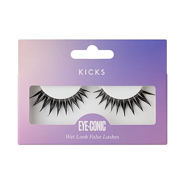 KICKS Beauty Eye-Conic - Wet Look False Lashes Black