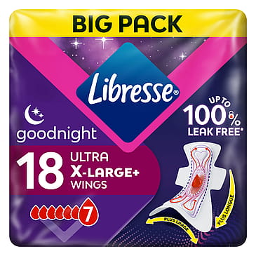 Libresse Ultra Night Extra Wing Duo Pack 18 stk