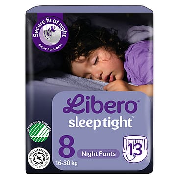 Libero SleepTight Natbleer Str. 8 (16-30 kg), 13 stk.