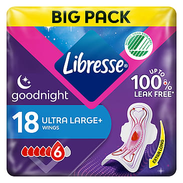 Libresse Ultra Night Extra Wide 18 stk