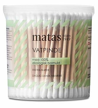 Matas Striber Vatpinde med Træ 200 stk.