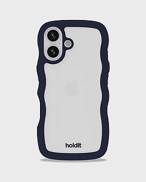 Holdit Wavy Case iPhone 16 Midnight Blue
