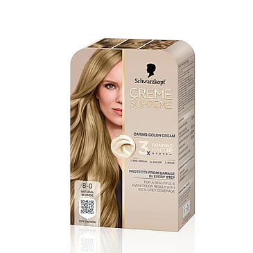 Schwarzkopf Creme Supreme Caring Color Creme 8-0 Natural blonde