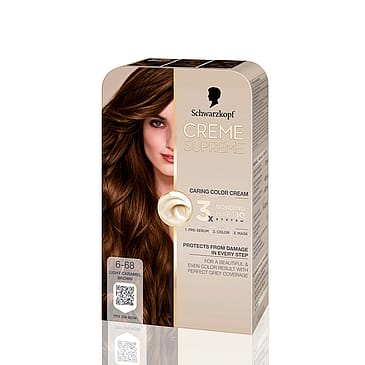 Schwarzkopf Creme Supreme Caring Color Creme 6-68 Light Caramel Brown