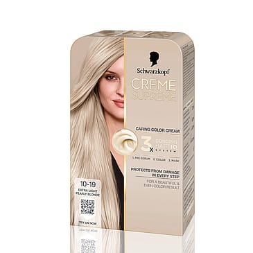 Schwarzkopf Creme Supreme Caring Color Creme 10-19 Ultra Light Pearly Blonde