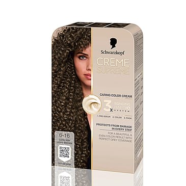 Schwarzkopf Creme Supreme Caring Color Creme 6-16 Cool Ash Light Brown