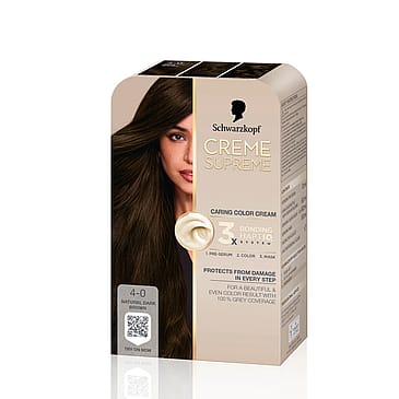Schwarzkopf Creme Supreme Caring Color Creme 4-0 Natural Dark Brown