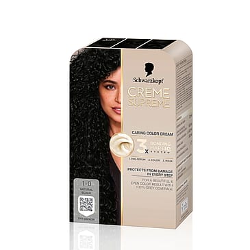 Schwarzkopf Creme Supreme Caring Color Creme 1-0 Natural Black