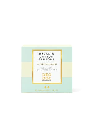 DeoDoc Organic Cotton Tampons Without Applicator Regular flow/ 18 stk.