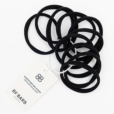 ByBarb Circular Collection Hair Tie Black 10 pcs
